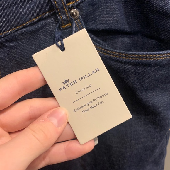 SOLD NWT Peter Millar Crown Seal Dark Wash Jeans - Picture 8 of 10